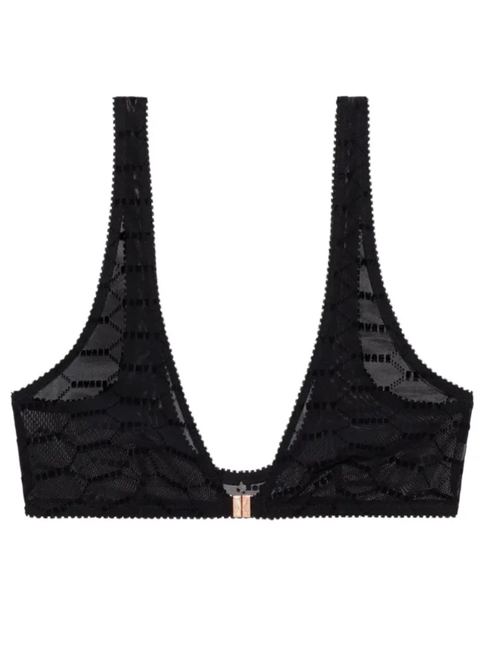 Savage X Fenty Black Lace Plunge Bralette